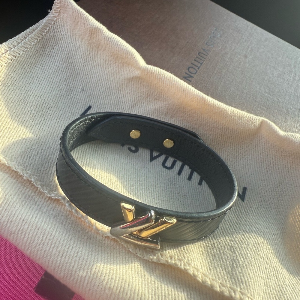 Louis Vuitton Black and Gold and Silver Bracelet